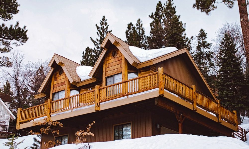 log cabin, house, chalet
